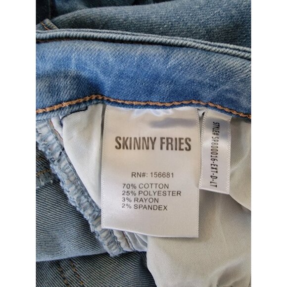 Skinny Fries Distressed Light Wash Skinny Jeans Size 17 Womens Denim Blend Casua - Picture 4 of 5
